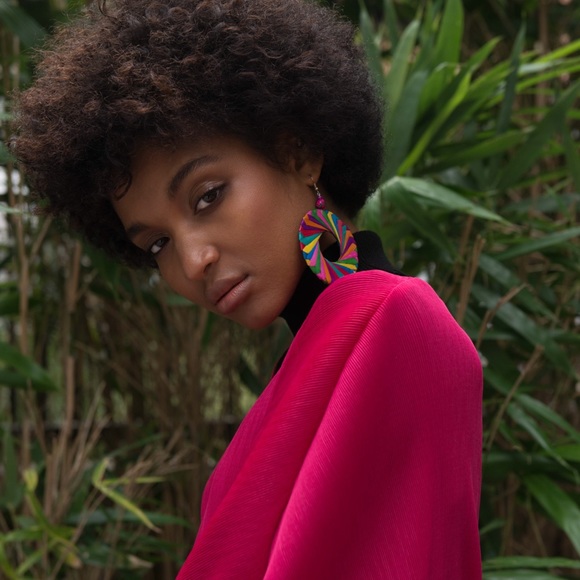 Oversized Wood Rainbow Hoops - Picture 1 of 6